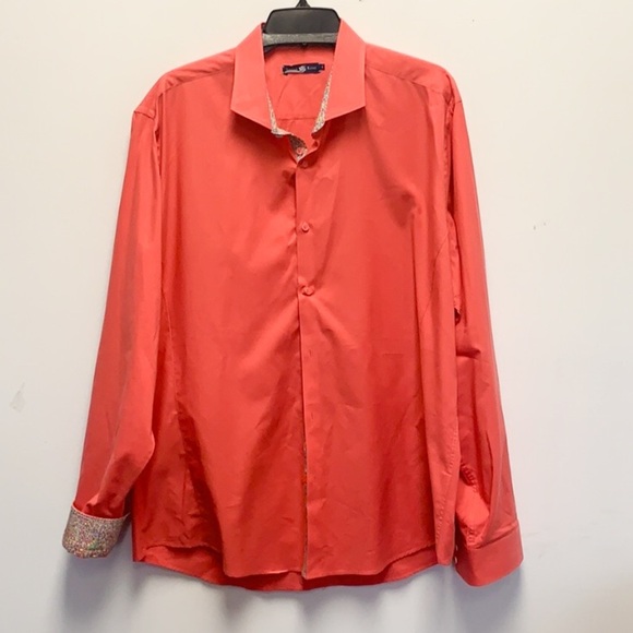 Stone Rose coral button down - Picture 1 of 6